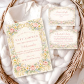 Carte D'accompagnement Blush Pink Garden Baroque Diapper Raffle
