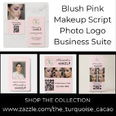 T-shirt Logo de script blanc Maquillage Staff