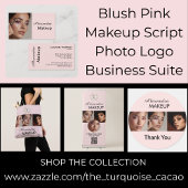 Blush Pink Script Logo Photo Makeup Studio Draagtas