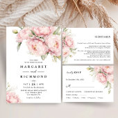 Numéro De Table Aquarelle élégante de rose pâle