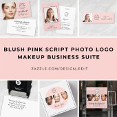 T-shirt Maquillage de l'équipe de logo de script rose Blus