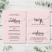Blush Pink Simple Calligraphy Mariage Website RSVP (Personnalisez la collection de ce créateur indépendant.)