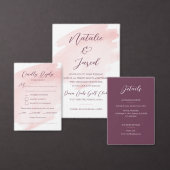 Invitation Mariage d'aquarelle rose (Personnalisez la collection de ce créateur indépendant.)