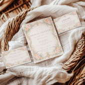 Serviette En Papier Mariage Baroque Orné Rose Rousse