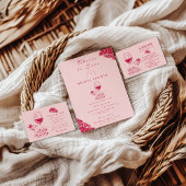 Invitation Blush Wine Citrus Bridal Shower