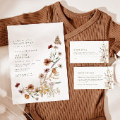 Invitation Fleur sauvage On the Way - Baby shower Boho modern