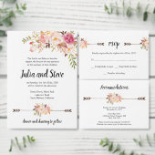 Invitation Bohème Floral Aquarelle Fleurs Boho Mariage (Personnalisez la collection de ce créateur indépendant.)