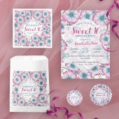 Serviette En Papier Pastel bohème Floral rose bleu doux 16