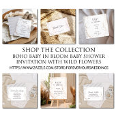 Invitation Gender-Neutral Boho Wildflower Baby in Bloom