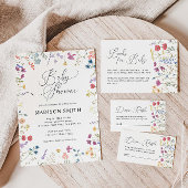 Boho Fleur sauvage Baby shower Invitation