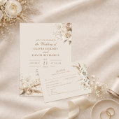 Ivory Roses Neutral Save the Date