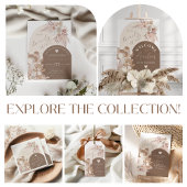 Poster Boho Teddy Bear Bearly Wait Baby shower Bienvenue