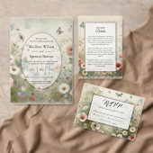 Carte D'accompagnement Boho Blooms et Vintage Vows Mariage (Personnalisez la collection de ce créateur indépendant. )