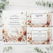 Sticker Rond Rustic Terracotta Ember Wedding Monogram Initials (Personnalisez la collection de ce créateur indépendant.)