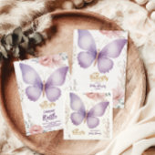 Invitation Boho PapillonDouche bébé