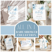 Invitation Boho Butterfly Wildflower Floral Boy Baby Shower