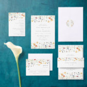 Boho Chic Wildflower Wedding Rehearsal Dinner Kaart (Personaliseer de collectie van deze zelfstandige maker.)
