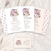 Boho Coastal Cowgirl Bridal Luncheon Invitation