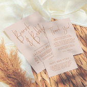 Papier Budget Pink & Boho Rust Bridal Brunch & Bubbly