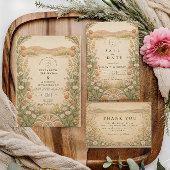 Invitation Boho Desert Botanical Wedding