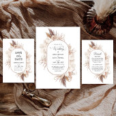 Carte de réponse de mariage Boho Fleurs d'automne