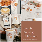 Sticker Rond Thème Café "Le Mélange Parfait" Mariage Faveur