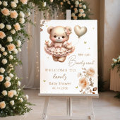 Boho waterverf Teddy Bear baby shower Dank u Bedankjes Labels