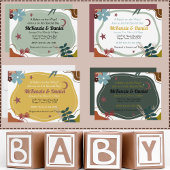 Banderoles Boho Floral Neutral Sage Baby shower vert