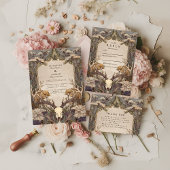Save The Date Boho Forest Antler Wedding