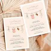 Invitation Baby shower fille Boho | Vêtements pour bébés en t