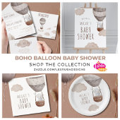 Invitation Baby shower Boho à ballon chaud