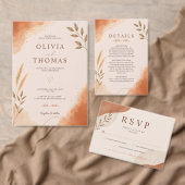 Rustique Bohème Terre Cuite Mariage RSVP (Personnalisez la collection de ce créateur indépendant. )