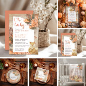 Sticker Rond Pampas Grass Terracotta Hydrangeas fête d'annivers