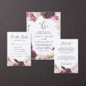 Invitation Boho Pampas Dîner De Répétition En Herbe (Personnalisez la collection de ce créateur indépendant.)