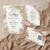 Invitation Divine Boho Blush Rose Wedding (Personnalisez la collection de ce créateur indépendant. )