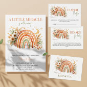 Carte De Remerciements Boho Rainbow Neutral Baby Shower 