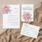 Invitation Élégant rose rose et Mariage d'aquarelle lavande (Personnalisez la collection de ce créateur indépendant. )