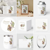 Boho Rustieke Natuur Botanische Aangepaste Bruidsd Bedankdoosjes