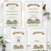 Menu Réception de mariage de camping rustique sous tent