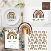 Rainbow Boho Floral 2e verjaardag Vierkante Sticker