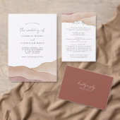 Boho Abstract | Rust Maple Wedding RSVP Kaart (Personaliseer de collectie van deze zelfstandige maker.)