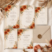 Invitation Boho Wild Terracotta Garden Save the Date