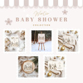 Invitation Boho Winter Cottage Baby shower de Noël