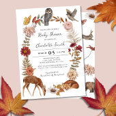 Invitation Chic Forêt Animaux Baby shower neutre