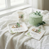 Serviette En Papier Boho Woodland Animaux Baby shower rustique serviet