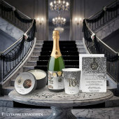 Sweet 16, Falling Black Gold Glitter Bedankjes Labels