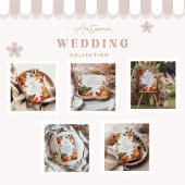 Cartons Réponse Mariage de feuilles d'automne en gras