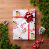 Pink Circle Falalalala Bold Script photo Noël (Personnalisez la collection de ce créateur indépendant.)
