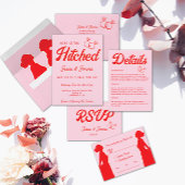 Invitation Mariage Lesbienne Rose & Rouge Enregistrer La Date