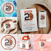 Assiettes En Carton Né 2 Ball Basketball 2e fête d'anniversaire